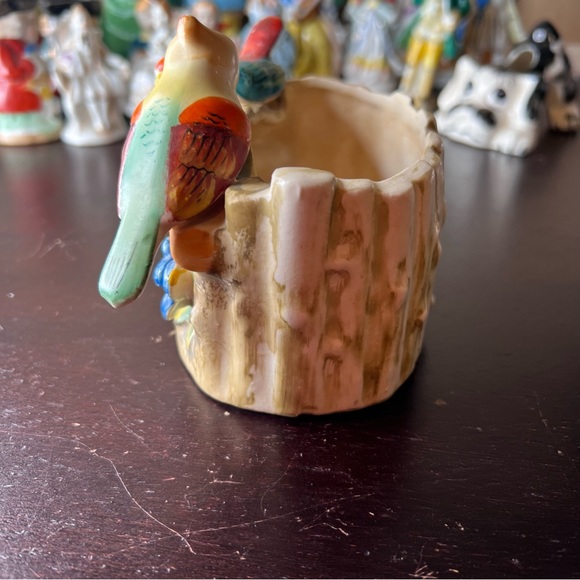 Vintage 1940's Made in Occupied Japan Bird & Flower Planter, Plant Lover, Hosuep - Picture 6 of 8